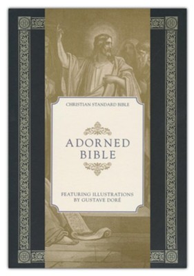 CSB Adorned Bible--soft leather-look, gold  - 