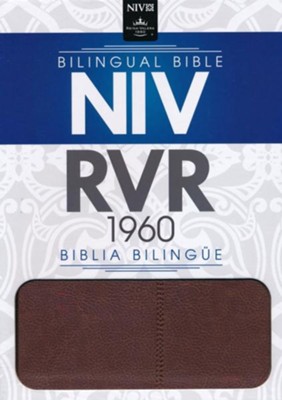 Biblia Bilingue NIV/RVR 1960, Piel Ital. Dos Tonos, Marron  (Bilingual Bible, Ital. Duo-Tone Leather, Brown)  - 