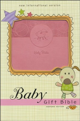 NIV Baby Gift Holy Bible, Leathersoft, Pink, Comfort Print  - 