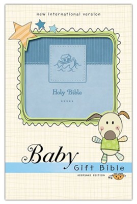 NIV Baby Gift Holy Bible, Leathersoft, Blue, Comfort Print  - 