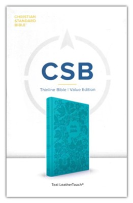 CSB Thinline Bible, Value Edition--soft leather-look, teal  - 