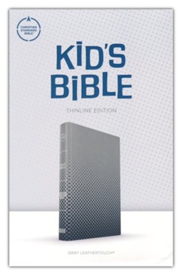 CSB Kids Bible, Thinline Edition--soft leather-look, gray  - 