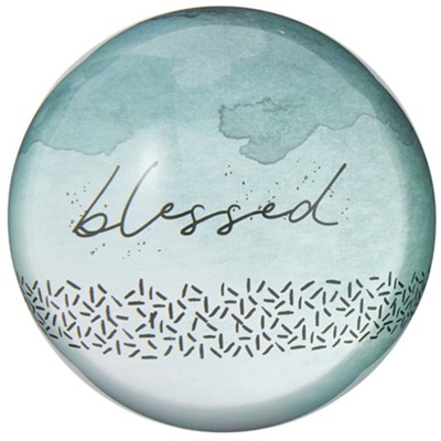 Blessed Glass Paperweight  -     By: Amylee Weeks

