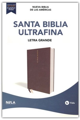NBLA Santa Biblia Ultrafina, Letra Grande, Tam. Manual, Tapa Dura/Tela, Gris, Ed.Letra Roja (NBLA Large-Print UltraThin Hany-Size  - 