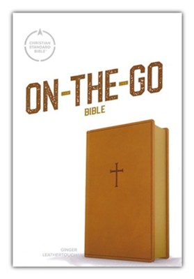 CSB On-the-Go Bible--soft leather-look, ginger  - 