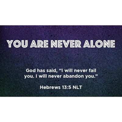 You Are Never Alone Scripture Cards, Pack of 25  - 