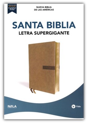 NBLA Santa Biblia, Letra Supergigante, Leathersoft, Beige, Edicion Letra Roja (NBLA Super Giant-Print Holy Bible--soft leather-look, beige)  -     By: Vida
