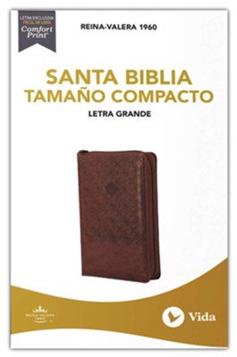 RVR 1960 Santa Biblia, Letra Grande, Tamaño Compacto, Café con Cierre  (Compact Holy Bible, Large Print, LeatherSoft Brown with Zipper)