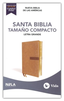 NBLA Santa Biblia, Letra Grande, Tam. Compacto, Leathersoft, Beige, Ed. Letra Roja (NBLA Large-Print Compact Bible--soft leather-look,  - 