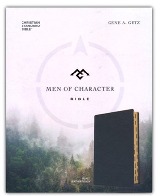 CSB Men of Character Bible--soft leather-look, black (indexed) - Imperfectly Imprinted Bibles  - 