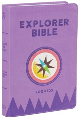 CSB Explorer Bible for Kids, Compass--soft leather-look, lavender  - 