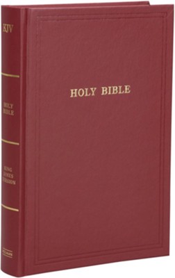 KJV Pew Bible--hardcover, garnet   - 