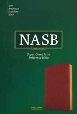NASB Super Giant-Print Reference Bible--soft leather-look, burnt sienna  - 