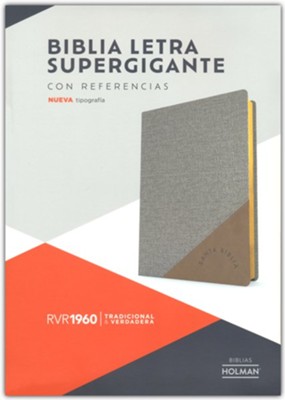 RVR 1960 Biblia Letra Súper Gigante Gris, Símil Piel (Super Giant Print ...