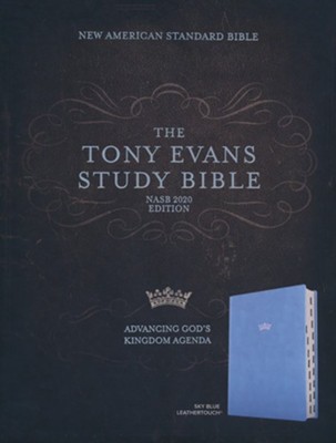 NASB Tony Evans Study Bible, Powder Blue LeatherTouch  - 