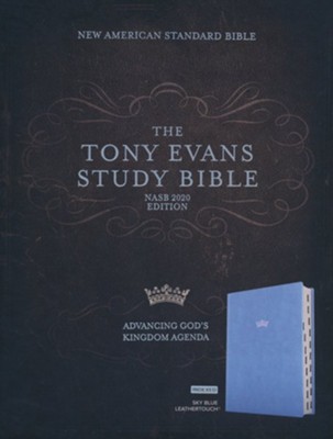 NASB Tony Evans Study Bible, Powder Blue LeatherTouch, Indexed ...