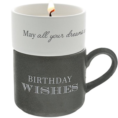 Birthday Wishes Stacking Mug And Candle Set  - 