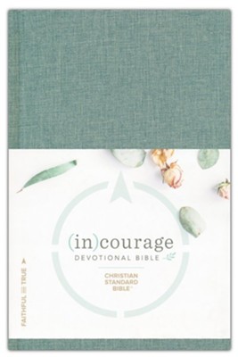 CSB (in)courage Devotional Bible, green cloth over board  - 