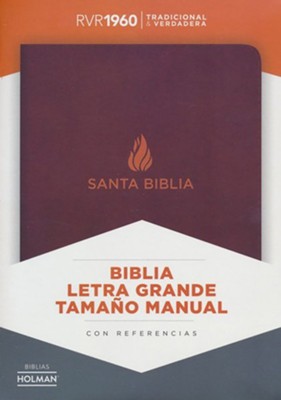 Biblia Letra Gde. Tam. Manual RVR 1960, Piel Fab. Marron  (RVR 1960 Lge.Print Personal-Size Bible, Brown Bon. Leather)  - 