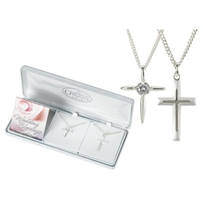 christian marriage cross necklace