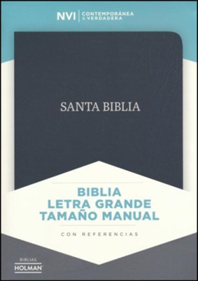Biblia NVI Letra Grande Tam. Manual, Piel Fab. Negro  (NVI Large Print Handy-Size Bible, Black Bonded Leather)   - 