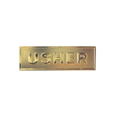 Usher Badge, Metal, Goldtone - Christianbook.com