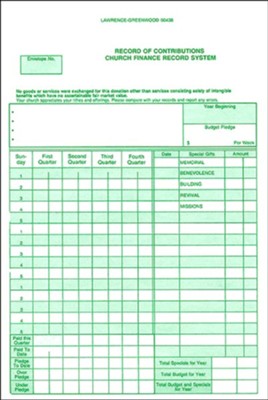 Record of Contributions, CF11 (pack of 100)   - 