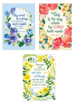 Best Wishes - Floral Scripture Birthday Cards, Box of 12  - 