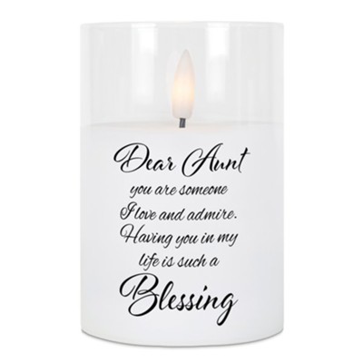 Dear Aunt, Having You in My Life is Such a Blessing, LED Candle  - 