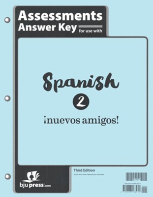 BJU Press Spanish 2 Assessments Key (3rd Edition)  - 