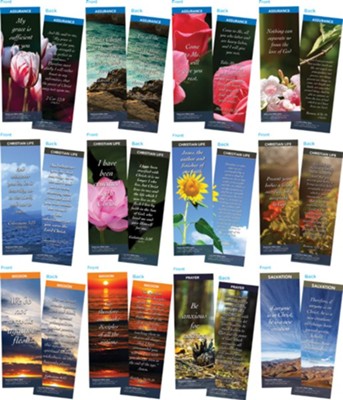 Bible Verse Bookmarks Variety Pack of 60, Assortment 6  - 