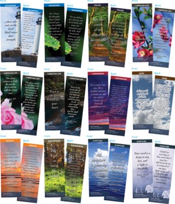 Bible Verse Bookmarks Variety Pack of 60, Assortment 8  - 