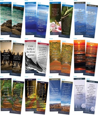 Bible Verse Bookmarks Variety Pack of 60, Assortment 10  - 
