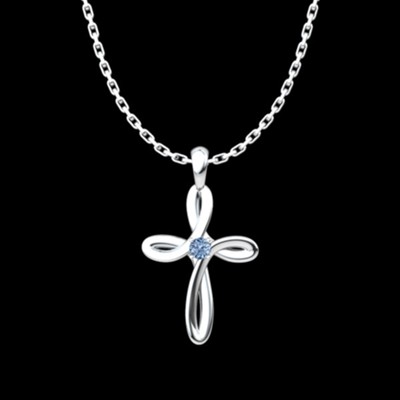 December birthstone cross necklace sale