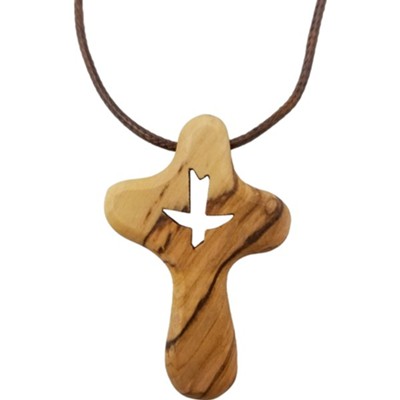Celtic Cross Olive Wood Necklace