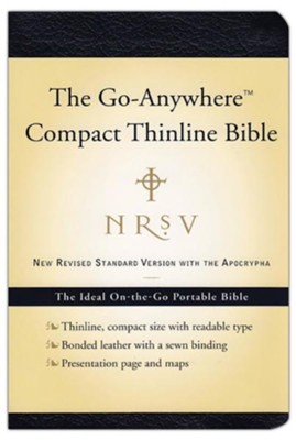 Nrsv Go Anywhere Compact Thinline Bible With Apocrypha Bonded Leather Navy Blue 9780061827211 Christianbook Com