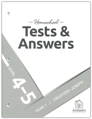 Answers Bible Curriculum: Extra 4-5 Homeschool Tests & Answers  - 