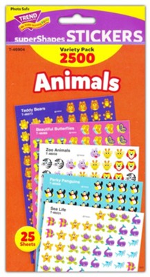 Animals SuperShapes Variety Pack Stickers  - 