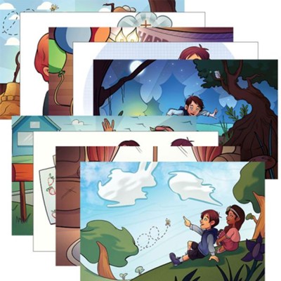Answers Bible Curriculum PreK-1 Unit 1 Justin & Jessie Story Posters (2nd Edition)  - 