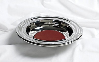 RemembranceWare Silver Offering Plate with Red Felt  - 