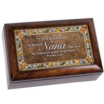 It Is A Blessing to Have a Nana Like You Petite Jeweled Music Box  - 