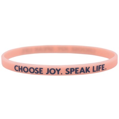 Choose Joy Silicone Power Band, Pink  - 