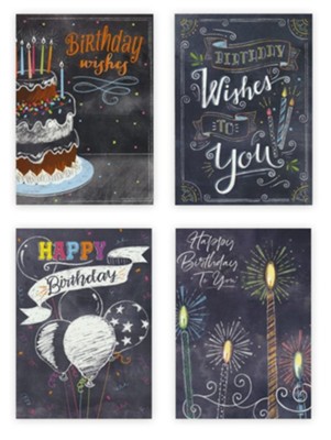 Birthday Treats/Chalkboard Greetings, Boxed cards (KJV)  - 