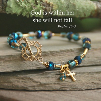 God is Within Her Beaded Bracelet  - 