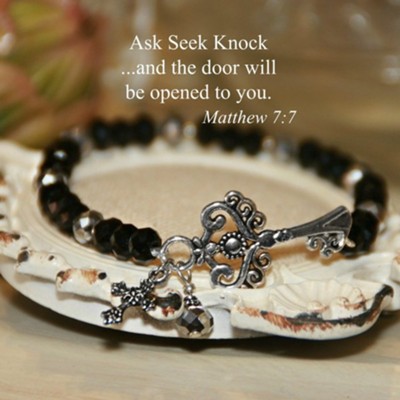 Ask Seek Knock Beaded Bracelet  - 