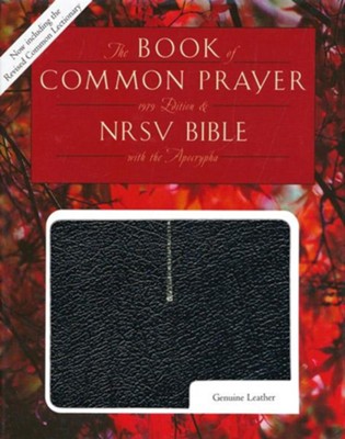 1979 Book of Common Prayer & NRSV Bible with the Apocrypha--genuine leather, black  - 