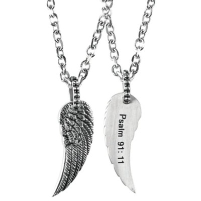 Angel Wing, Psalm 91:11, Necklace  - 