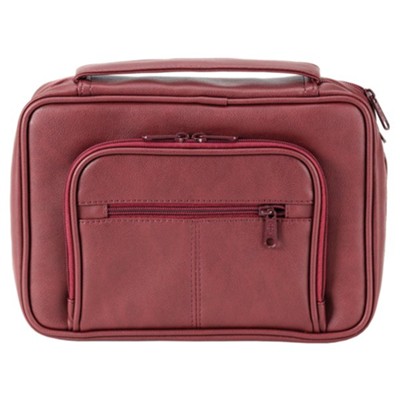 Deluxe Organizer with Study Kit Bible Cover, Burgundy, Large  - 