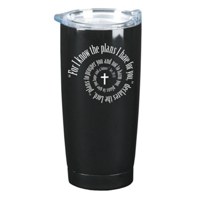 For I Know the Plans I Have For You Stainless Steel Tumbler, Black ...