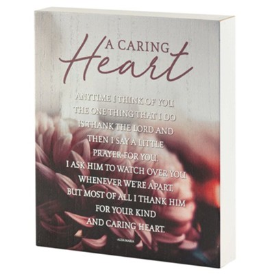 A Caring Heart Tabletop Plaque  - 
